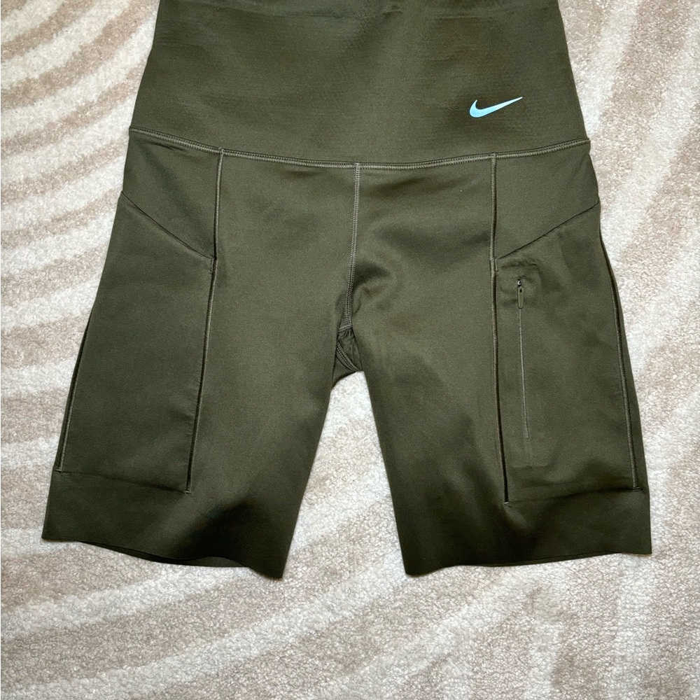 Nike Olive Green Biker Shorts